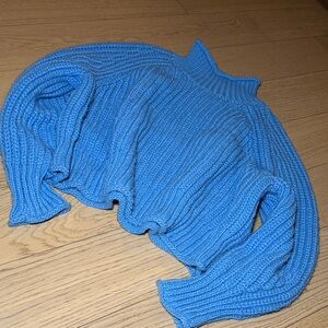 H&M Blue Ribbed Women's Sweater chunky oversized